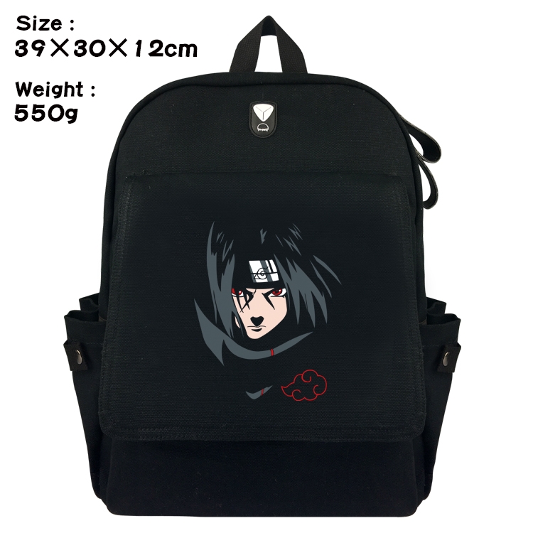 Naruto Canvas Flip Backpack Student Schoolbag  39X30X12CM