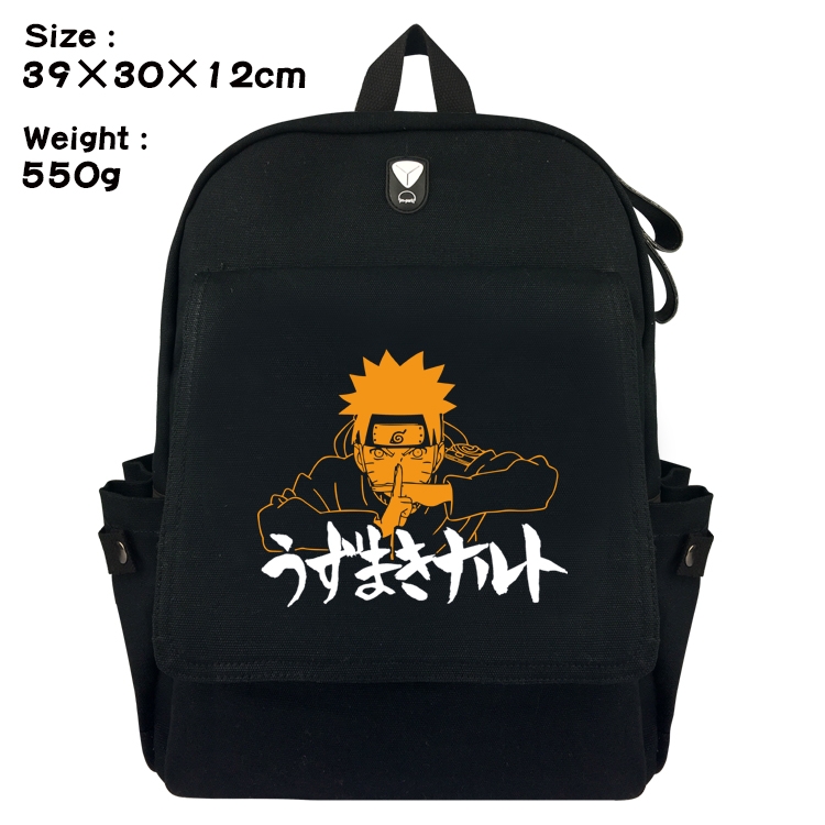 Naruto Canvas Flip Backpack Student Schoolbag  39X30X12CM