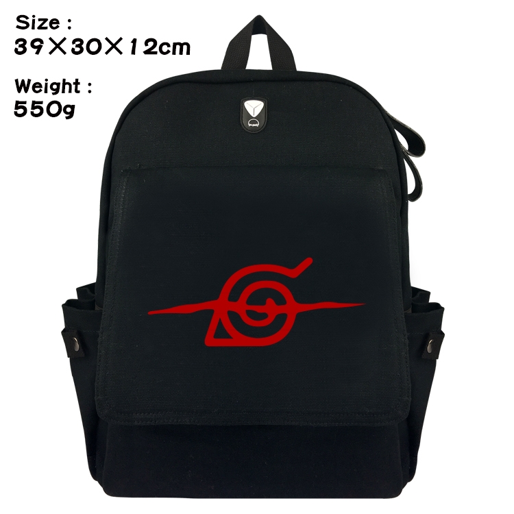 Naruto Canvas Flip Backpack Student Schoolbag  39X30X12CM