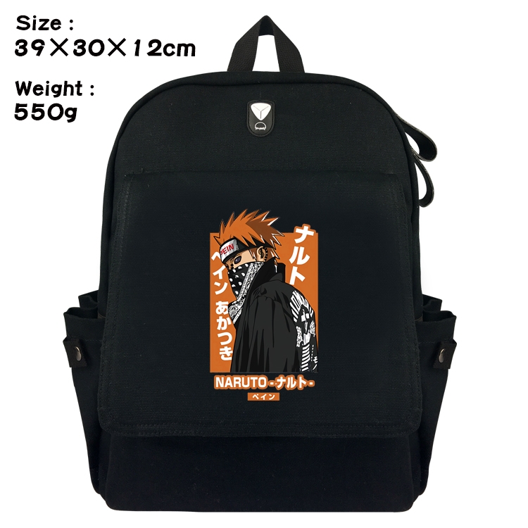 Naruto Canvas Flip Backpack Student Schoolbag  39X30X12CM