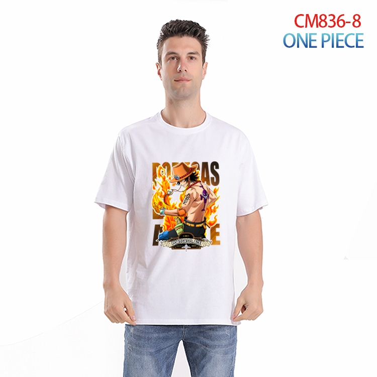 One Piece Printed short-sleeved cotton T-shirt from S to 4XL CM-836-8
