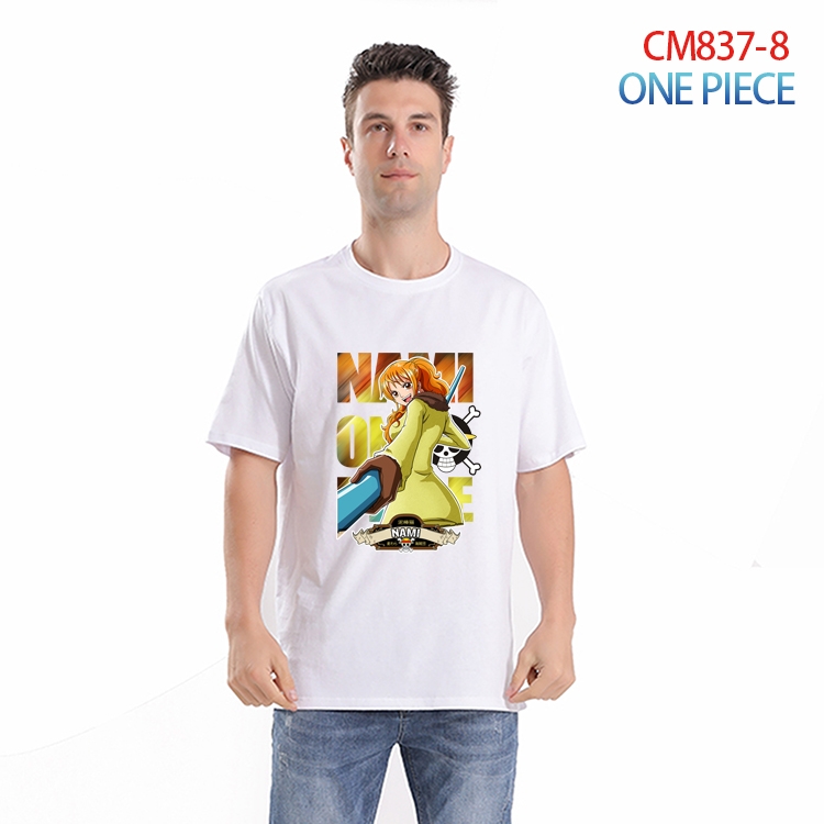 One Piece Printed short-sleeved cotton T-shirt from S to 4XL CM-837-8