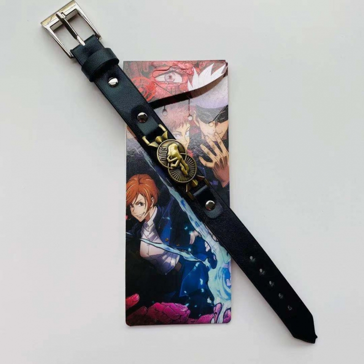 Jujutsu Kaisen Anime peripheral Bracelet Leather Bracele  style B price for 5 pcs