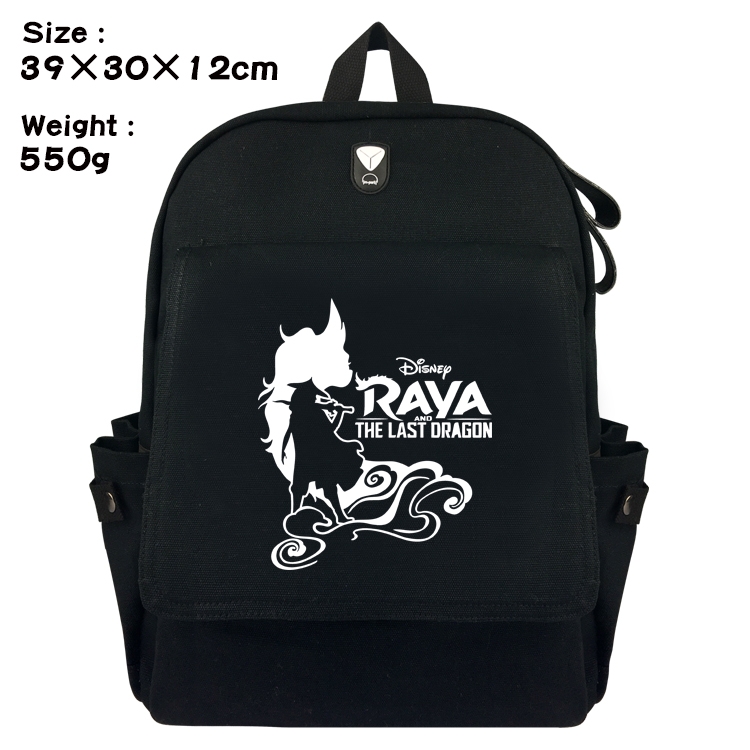 Raya and The Last Dragon  Canvas Flip Backpack Student Schoolbag  39X30X12CM