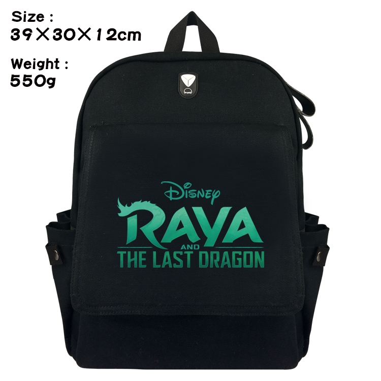 Raya and The Last Dragon  Canvas Flip Backpack Student Schoolbag  39X30X12CM
