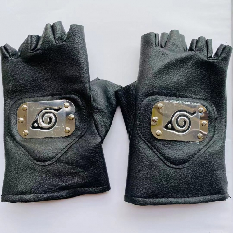 Naruto Anime surrounding leather gloves