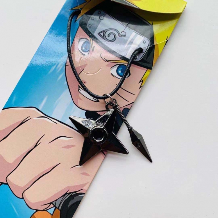 Naruto Animation surrounding metal double pendant necklace