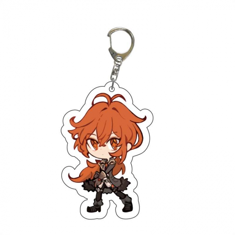 Genshin Impact    Anime acrylic Key Chain  price for 5 pcs 6994