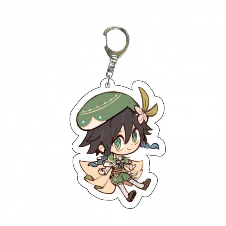 Genshin Impact    Anime acrylic Key Chain  price for 5 pcs 7010