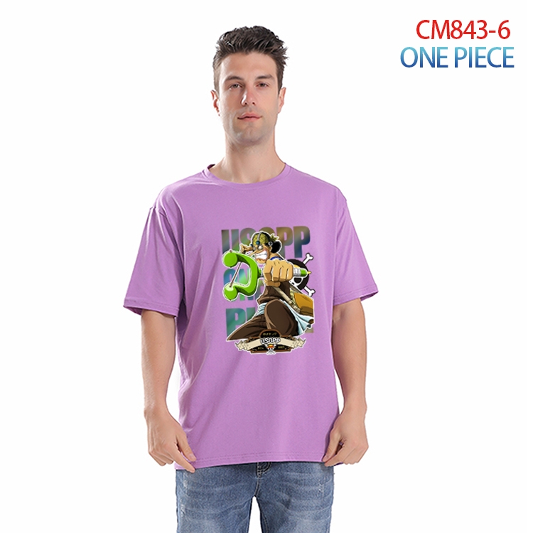One Piece Printed short-sleeved cotton T-shirt from S to 4XL CM-843-6