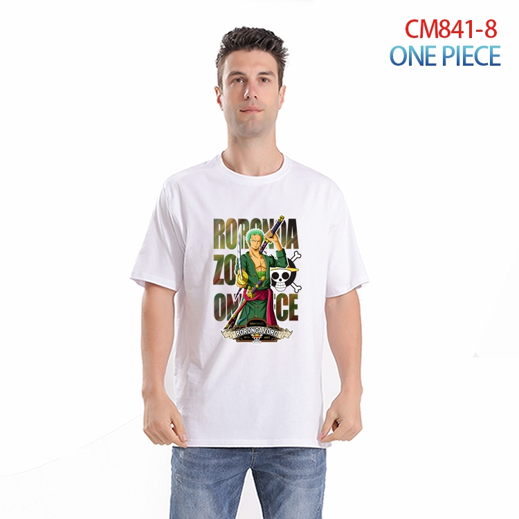 One Piece Printed short-sleeved cotton T-shirt from S to 4XL CM-841-8