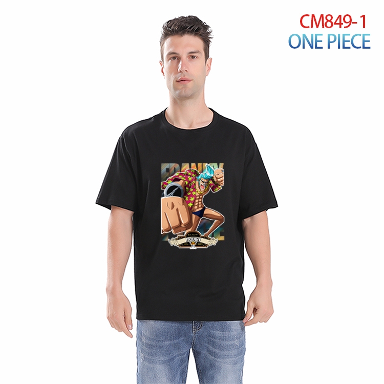One Piece Printed short-sleeved cotton T-shirt from S to 4XL CM-849-1