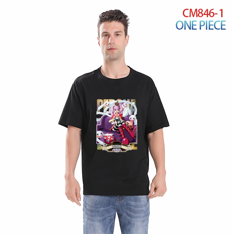 One Piece Printed short-sleeved cotton T-shirt from S to 4XL CM-846-1
