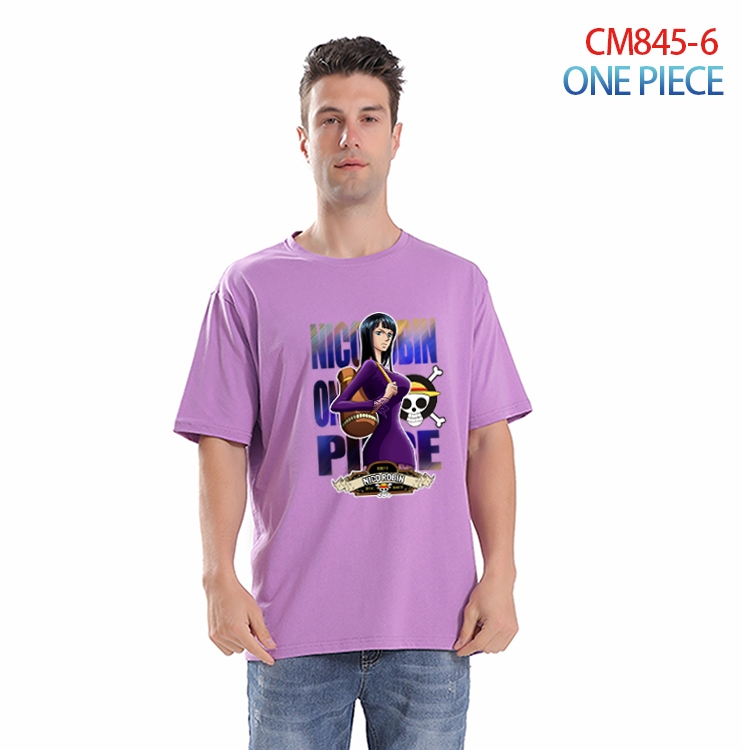 One Piece Printed short-sleeved cotton T-shirt from S to 4XL CM-845-6