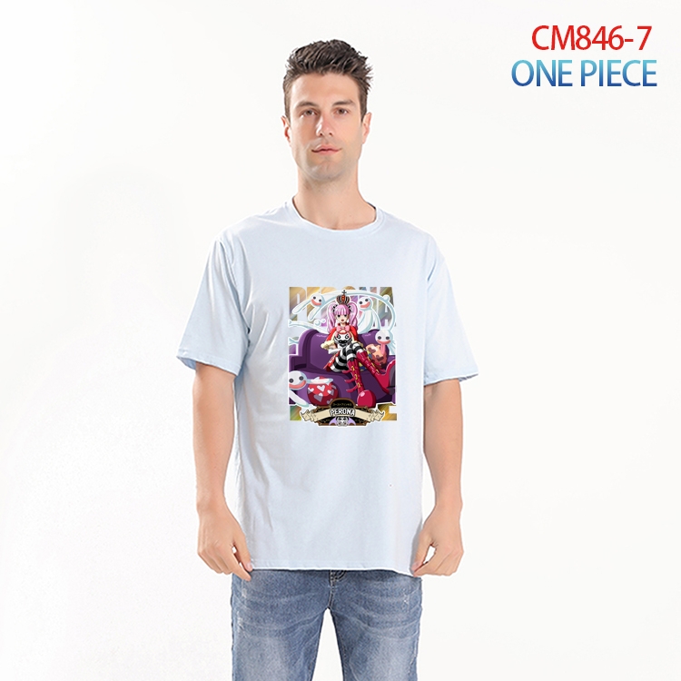 One Piece Printed short-sleeved cotton T-shirt from S to 4XL CM-846-7