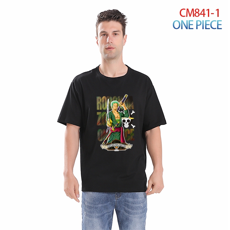 One Piece Printed short-sleeved cotton T-shirt from S to 4XL CM-841-1