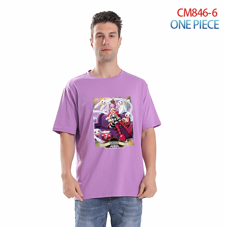 One Piece Printed short-sleeved cotton T-shirt from S to 4XL CM-846-6