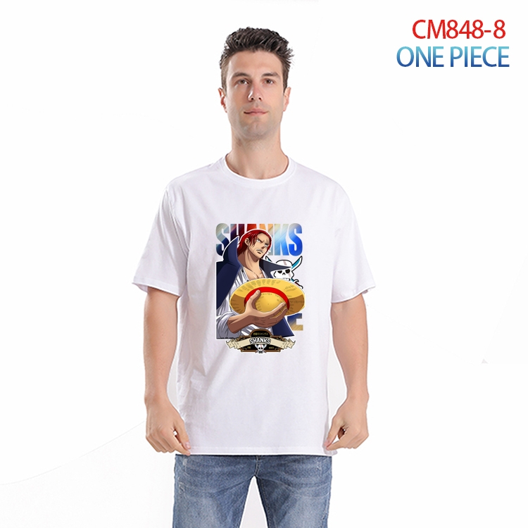 One Piece Printed short-sleeved cotton T-shirt from S to 4XL  CM-848-8