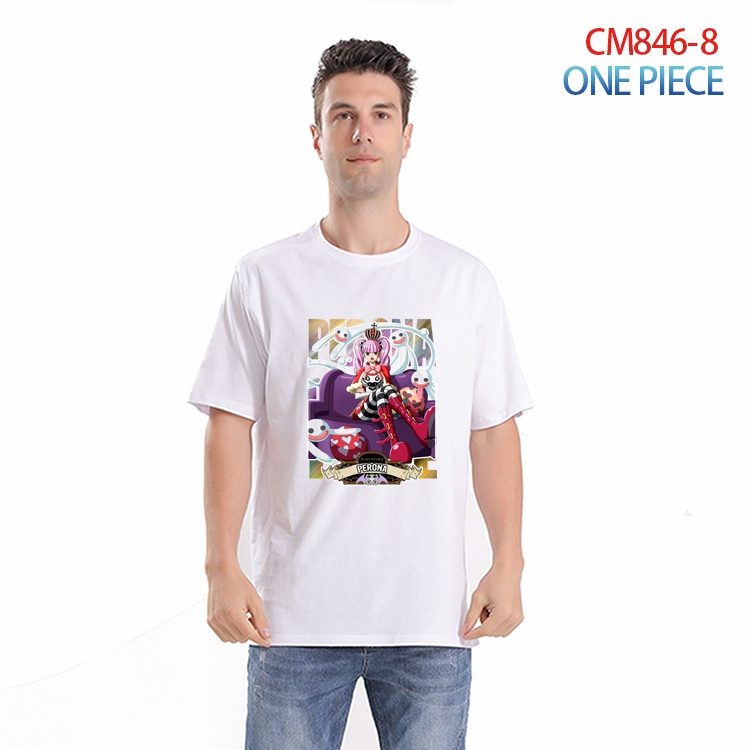 One Piece Printed short-sleeved cotton T-shirt from S to 4XL CM-846-8