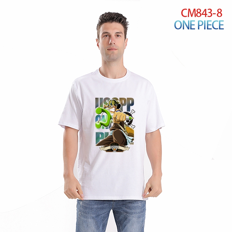 One Piece Printed short-sleeved cotton T-shirt from S to 4XL CM-843-8