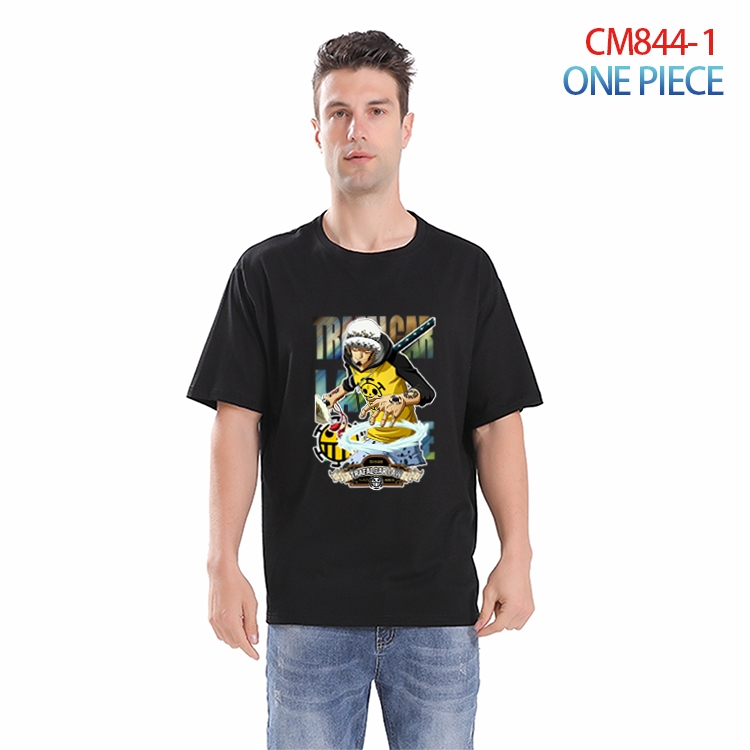 One Piece Printed short-sleeved cotton T-shirt from S to 4XL CM-844-1