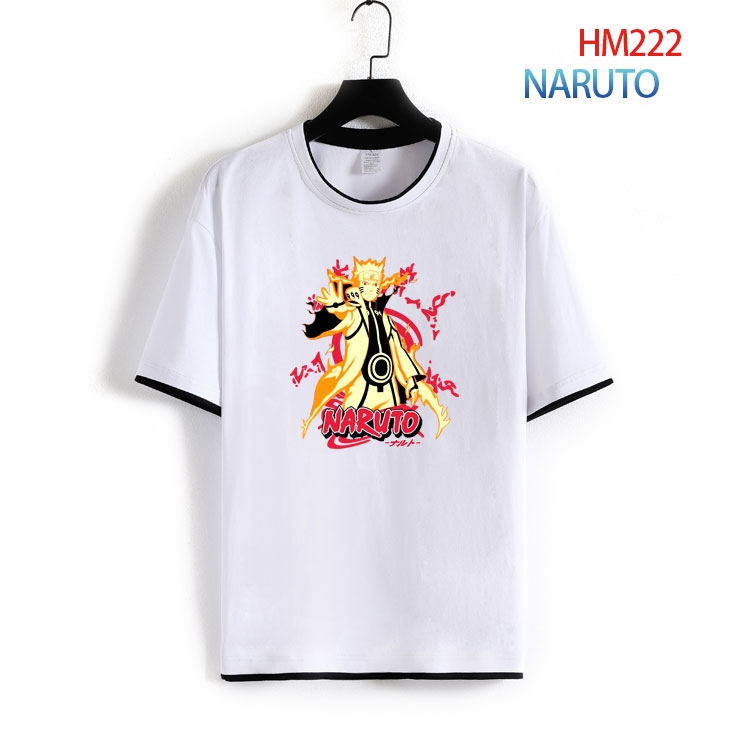 Naruto Short-sleeved cotton T-shirt from S to 4XL HM-222-2