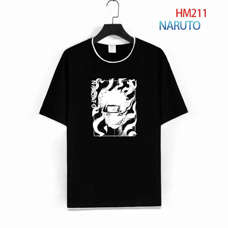 Naruto Short-sleeved cotton T-shirt from S to 4XL HM-211-1