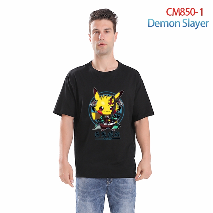 Demon Slayer Kimets Printed short-sleeved cotton T-shirt from S to 4XL  CM-850-1