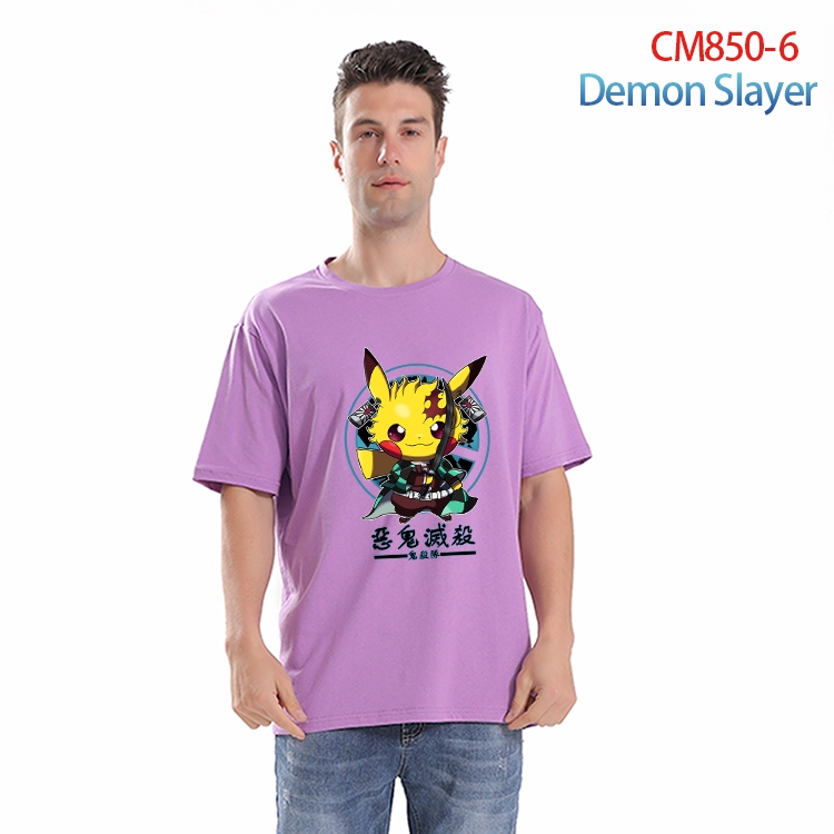 Demon Slayer Kimets Printed short-sleeved cotton T-shirt from S to 4XL  CM-850-6 