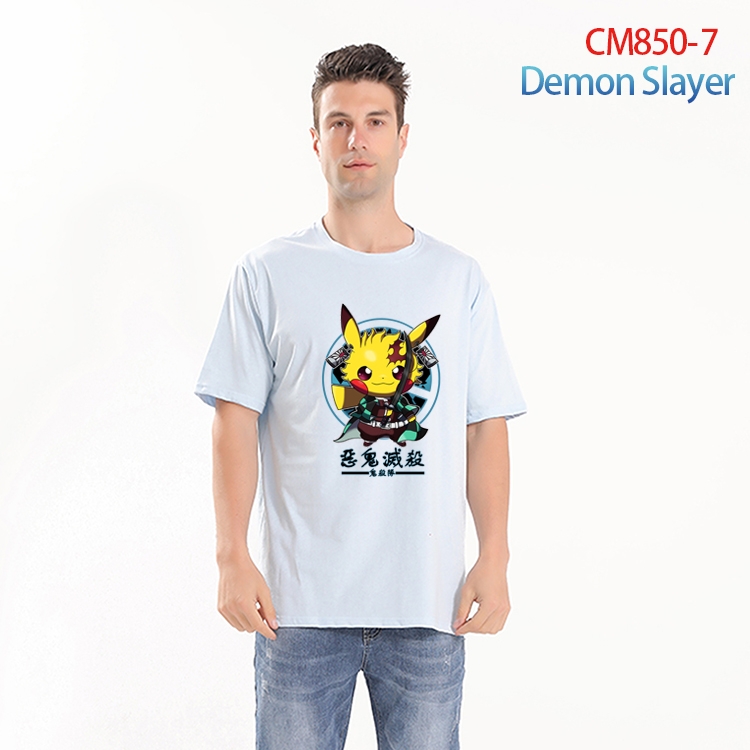 Demon Slayer Kimets Printed short-sleeved cotton T-shirt from S to 4XL CM-850-7 