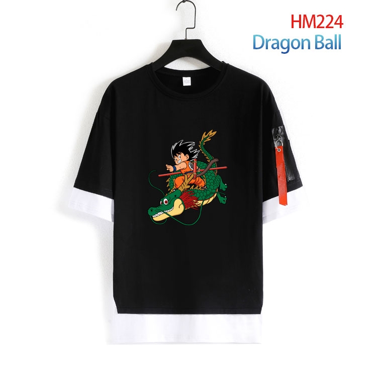 DRAGON BALL round neck fake two loose T-shirts from S to 4XL  HM-224-4
