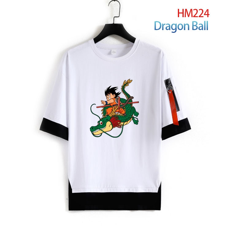 DRAGON BALL round neck fake two loose T-shirts from S to 4XL HM-224-3