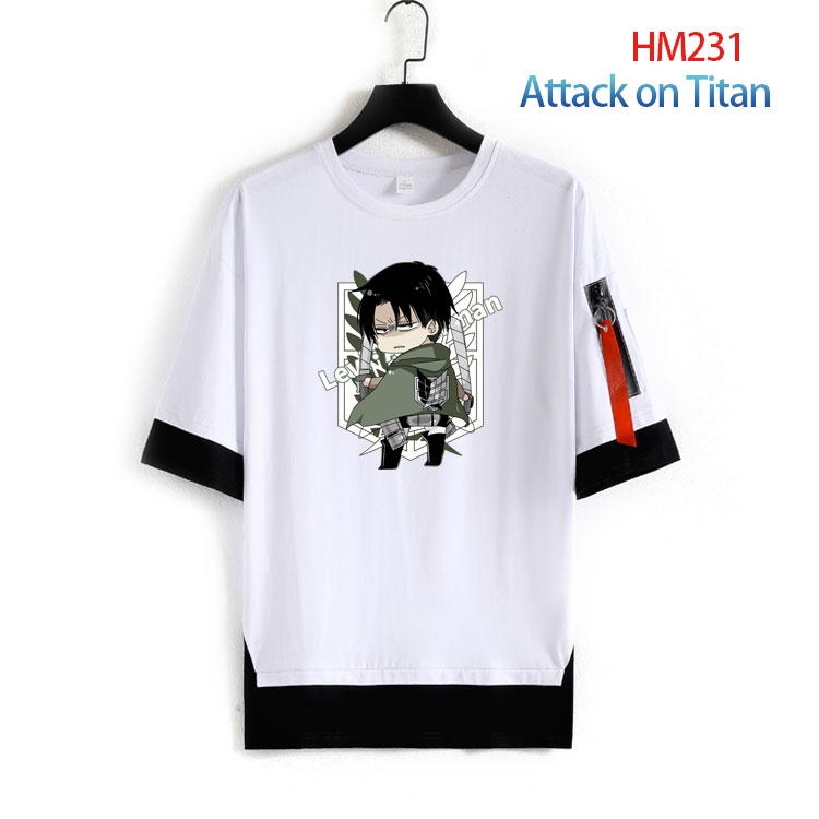 Shingeki no Kyojin round neck fake two loose T-shirts from S to 4XL HM-231-3