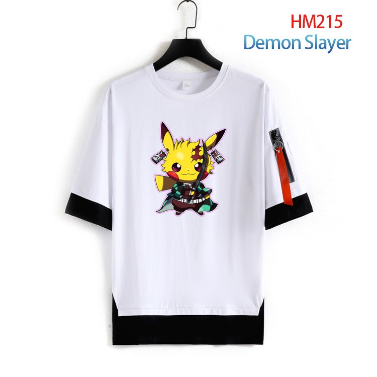 Demon Slayer Kimets round neck fake two loose T-shirts from S to 4XL HM-215-3