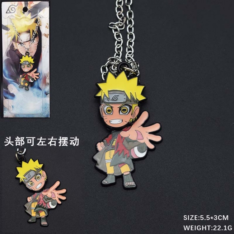 Naruto Moving head surrounding metal necklace pendant style A