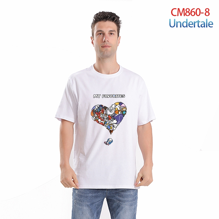 Undertale  Printed short-sleeved cotton T-shirt from S to 4XL   CM-860-8