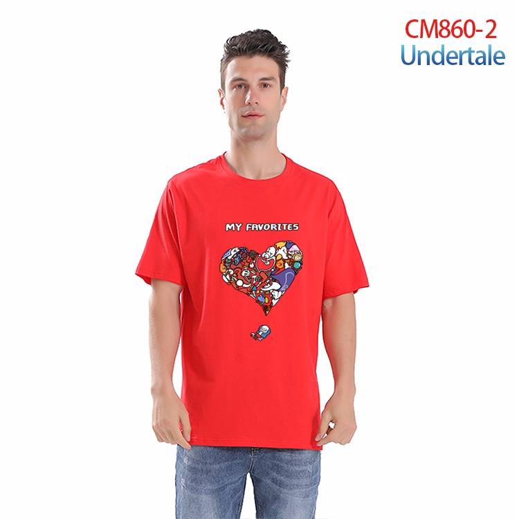 Undertale  Printed short-sleeved cotton T-shirt from S to 4XL CM-860-2