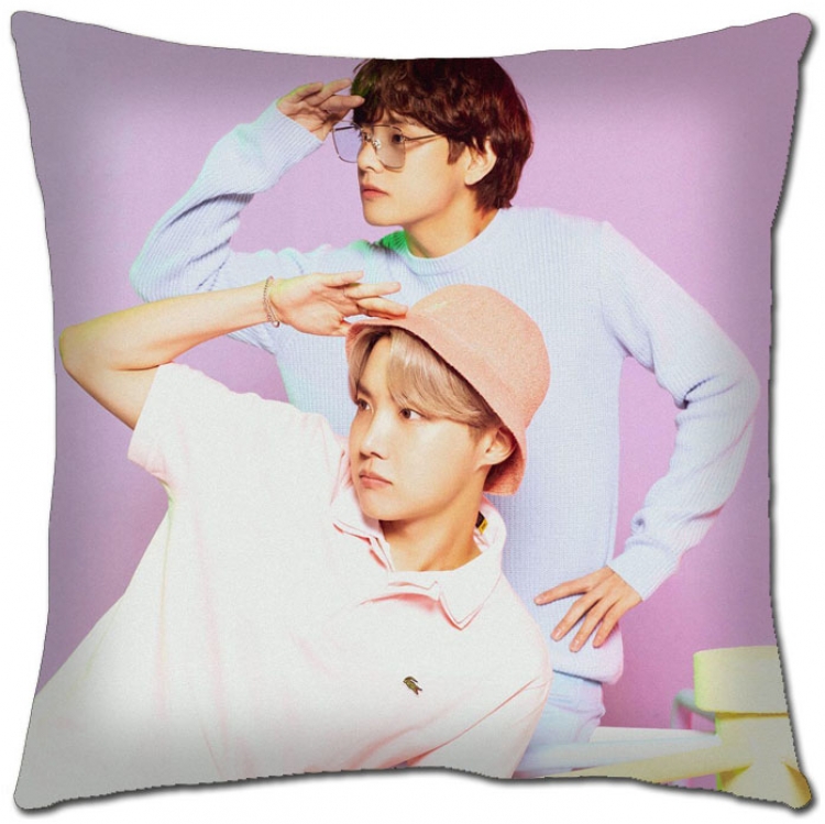 BTS Star movie square full-color pillow cushion 45X45CM NO FILLING  BS-1312