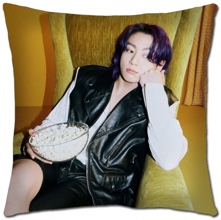 BTS Star movie square full-color pillow cushion 45X45CM NO FILLING  BS-1378