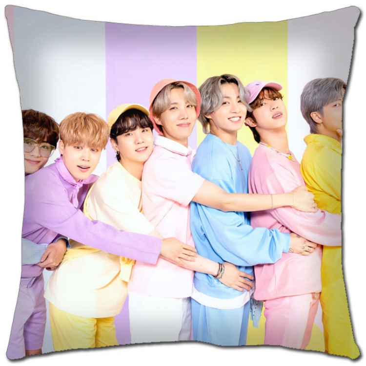 BTS Star movie square full-color pillow cushion 45X45CM NO FILLING S-1350