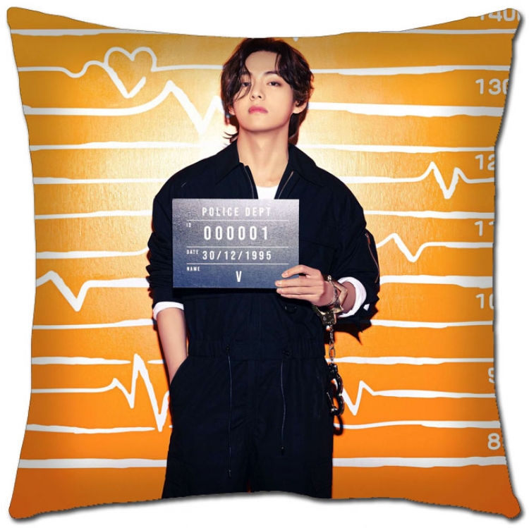 BTS Star movie square full-color pillow cushion 45X45CM NO FILLING  BS-1282