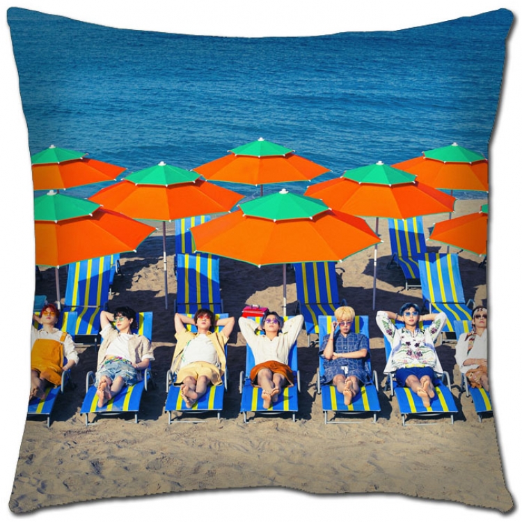 BTS Star movie square full-color pillow cushion 45X45CM NO FILLING  BS-1249