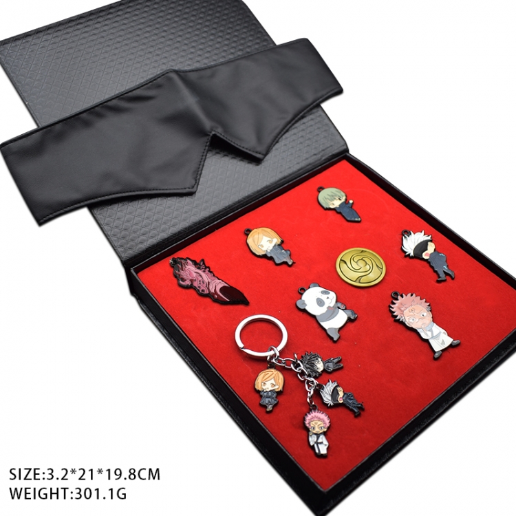 Jujutsu Kaisen  Boxed brooch key chain pendant a set of 9