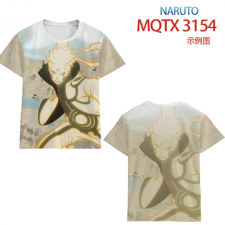 Naruto full color printed short-sleeved T-shirt from 2XS to 5XL MQTX 3154