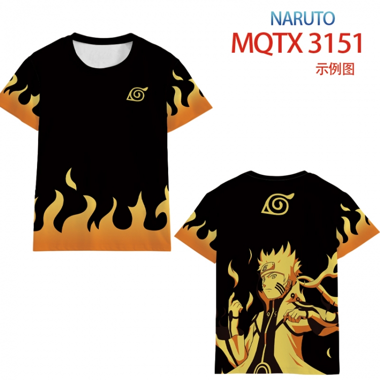 Naruto full color printed short-sleeved T-shirt from 2XS to 5XL MQTX 3151