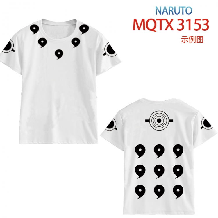 Naruto full color printed short-sleeved T-shirt from 2XS to 5XL MQTX 3153