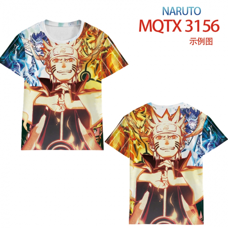 Naruto full color printed short-sleeved T-shirt from 2XS to 5XL MQTX 3156