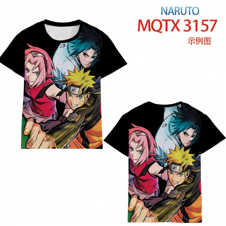 Naruto full color printed short-sleeved T-shirt from 2XS to 5XL MQTX 3157