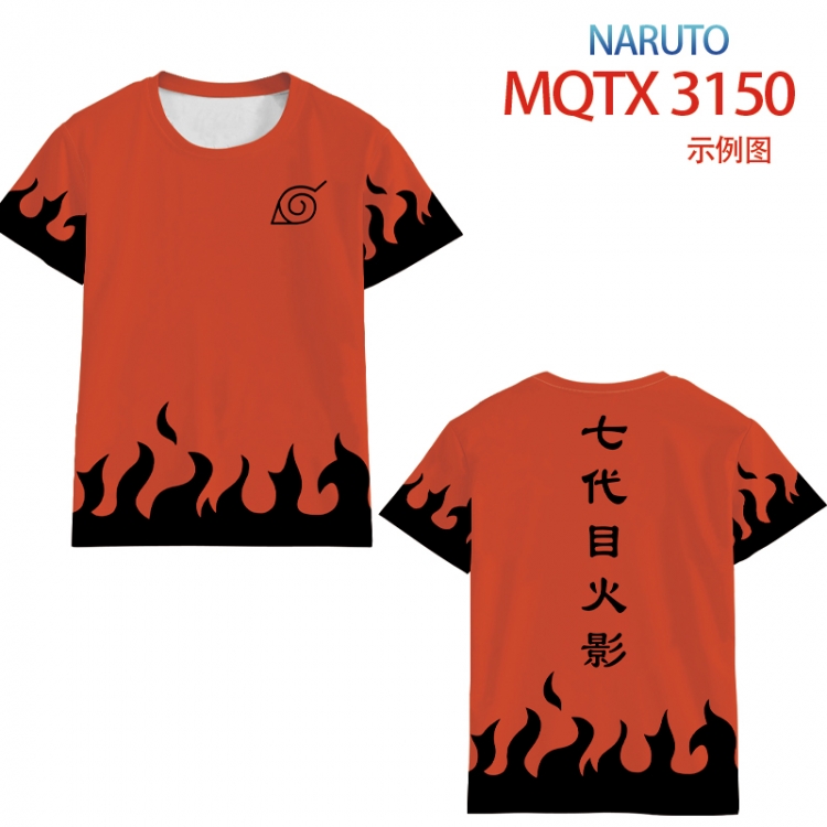 Naruto full color printed short-sleeved T-shirt from 2XS to 5XL MQTX 3150