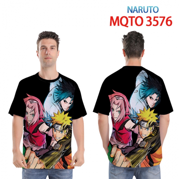 Naruto Full color printed short sleeve T-shirt 2XS-4XL 9 sizes  MQTO3576